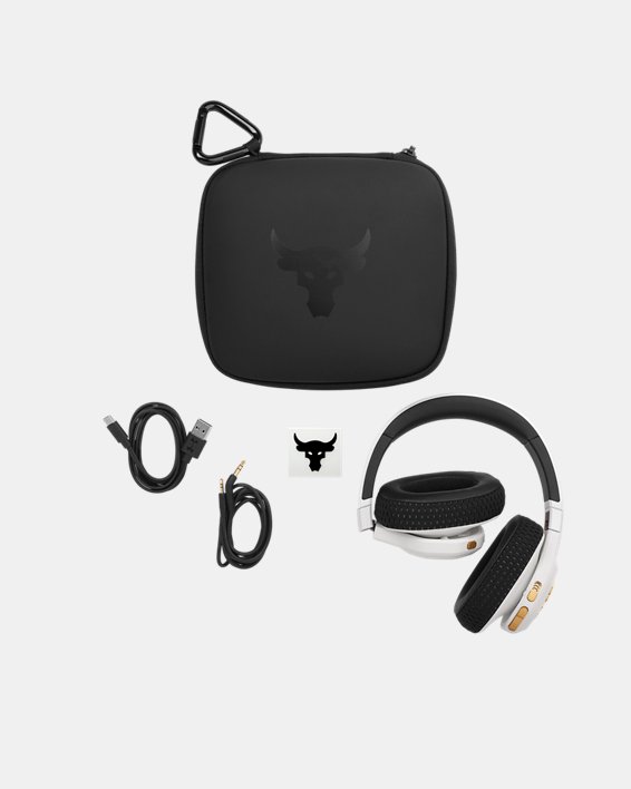 Project Rock Over-Ear Training Headphones, White, pdpMainDesktop image number 7
